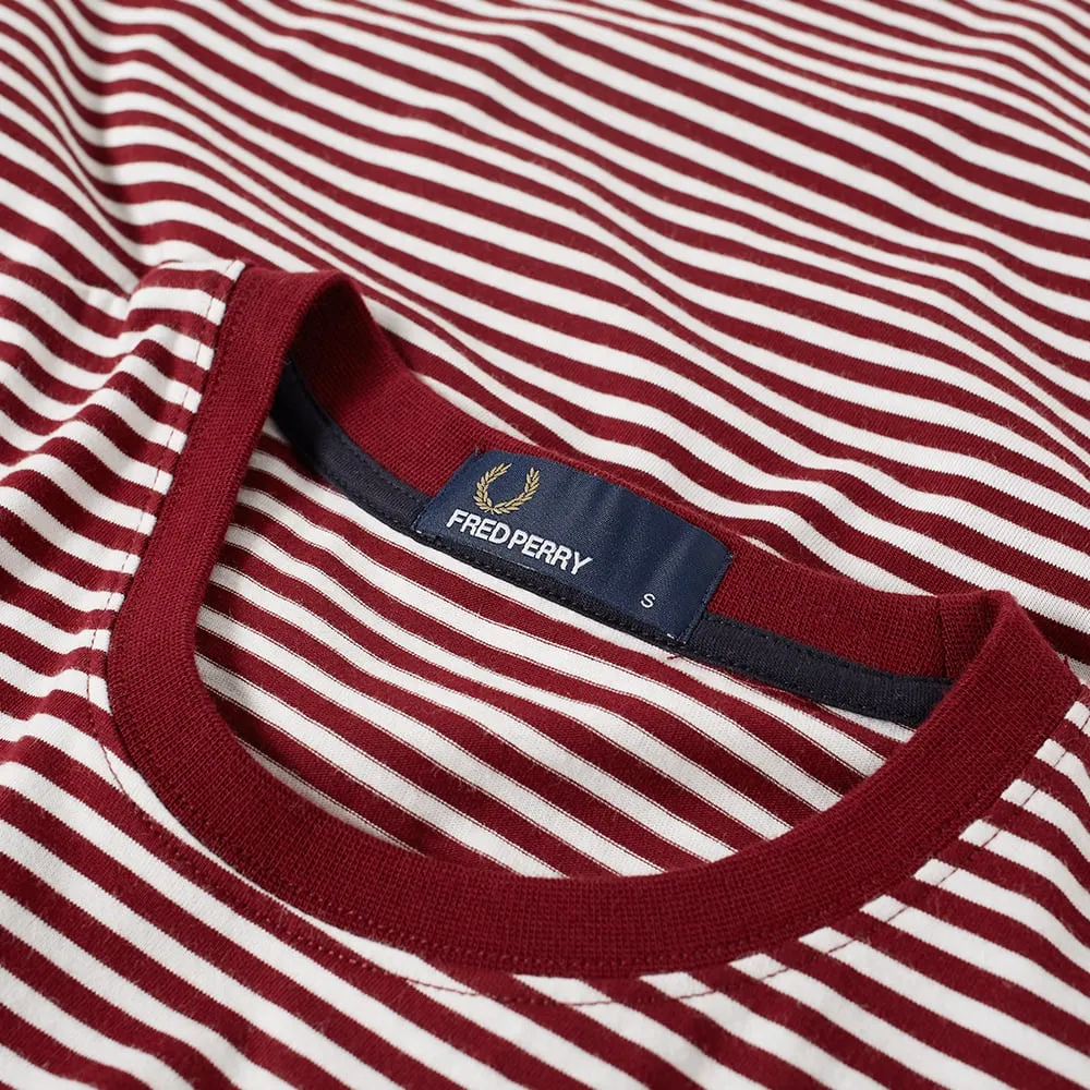 Fred Perry Fine Stripe TeeRosewood