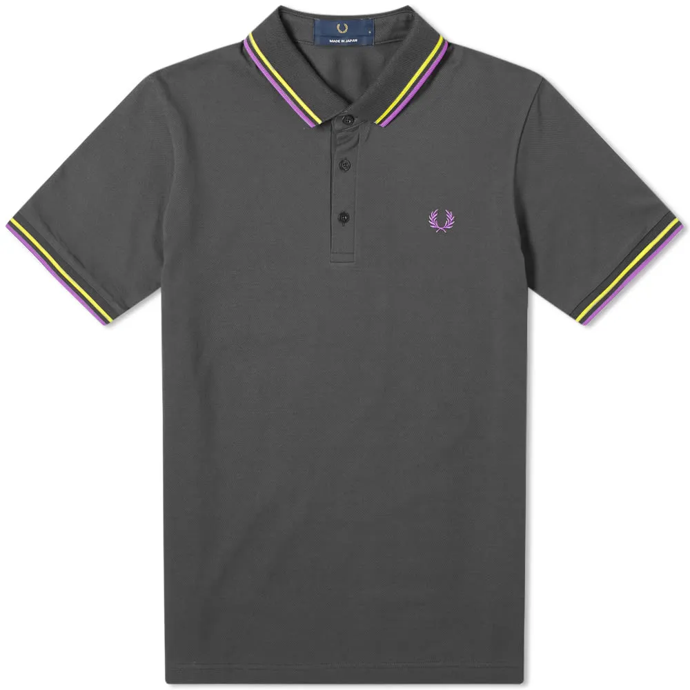 Fred Perry Made in Japan Twin Tipped PoloAnchor Grey