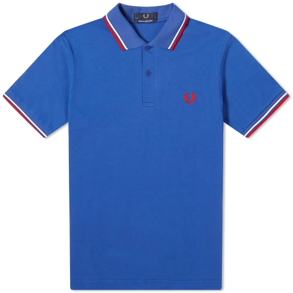 Fred Perry Reissues Twin Tipped PoloBright Blue, White & Red