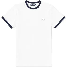 Fred Perry Ringer TeeWhite