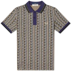 Fred Perry x Casely Hayford Jacquard PoloEvening Blue