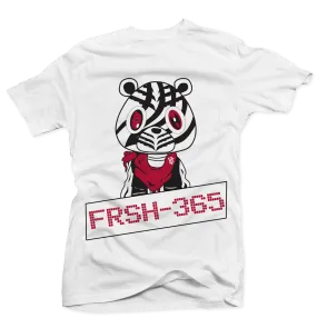 FRSH 365 White Tee (Zebras)