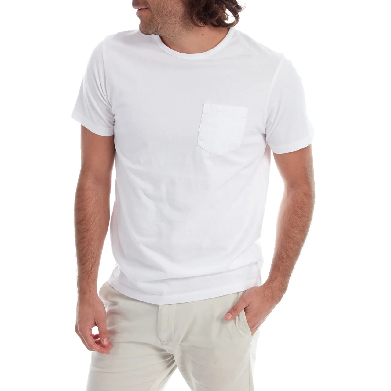 Gavin Garment Dyed Tee White