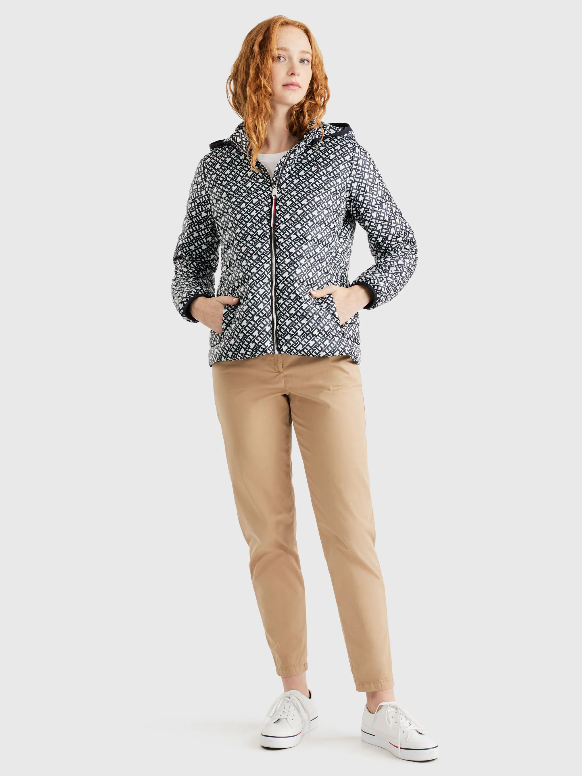 Geo Flag Print Down Puffer Jacket | Coats & Jackets | Tommy Hilfiger