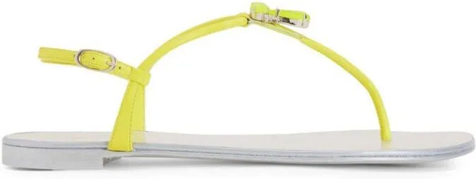 Giuseppe Zanotti Sybella T-bar flip-flops Green