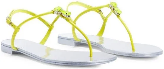 Giuseppe Zanotti Sybella T-bar flip-flops Green