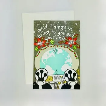 Glad Tidings We Bring. Alien Voyage of Goodwill Card