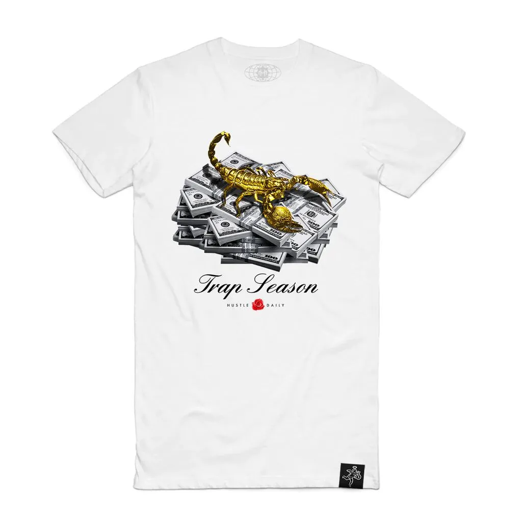 GOLD SCORPION MONEY TEE WHITE