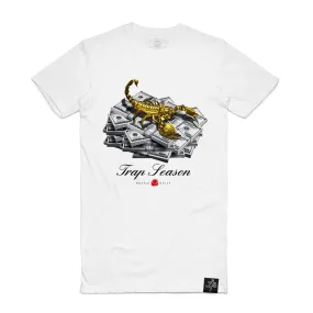 GOLD SCORPION MONEY TEE WHITE