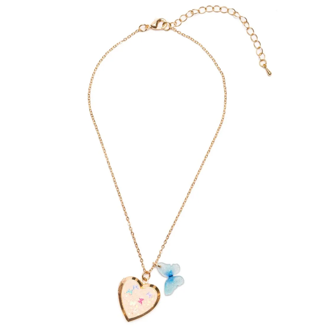 Great Pretenders Butterfly Heart Locket Necklace