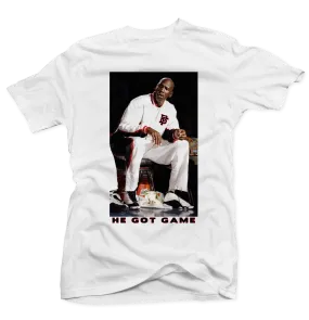 He Got Game Mj White Tee