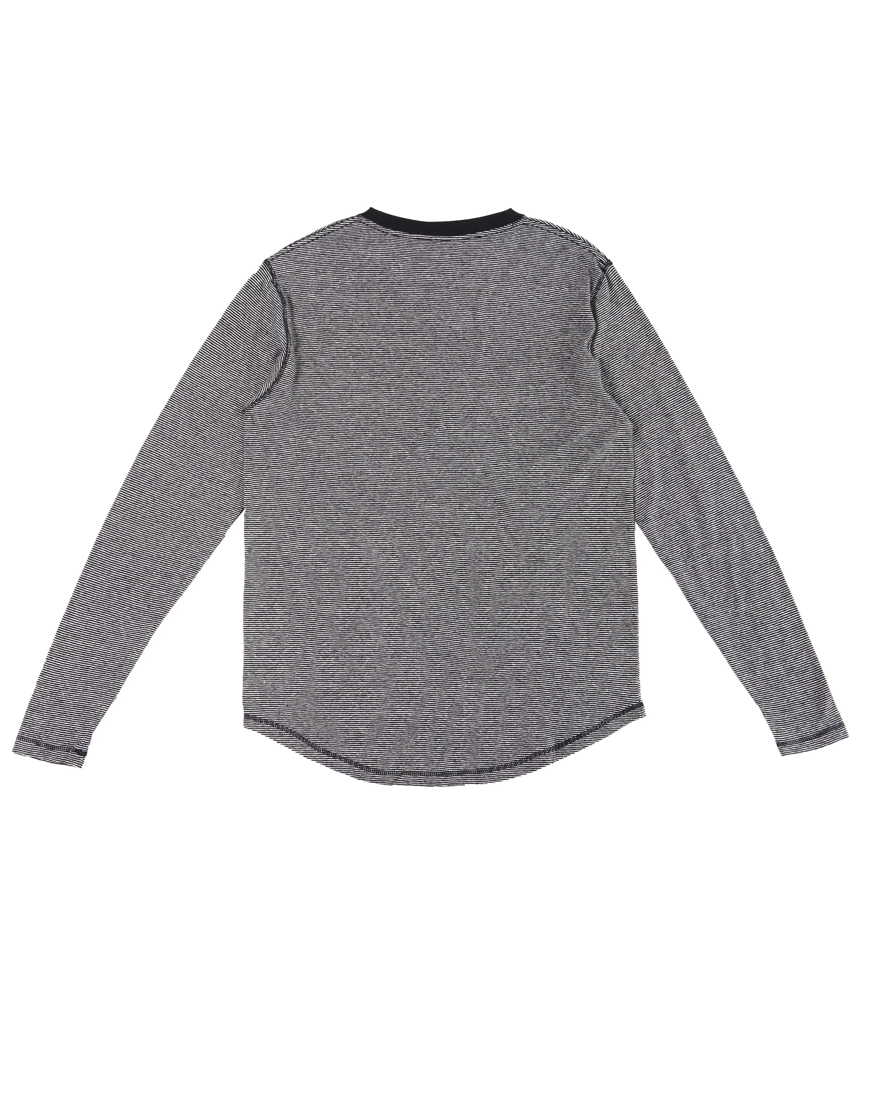 HEMP MICRO STRIPE LONG SLEEVE T-SHIRT ARMOR