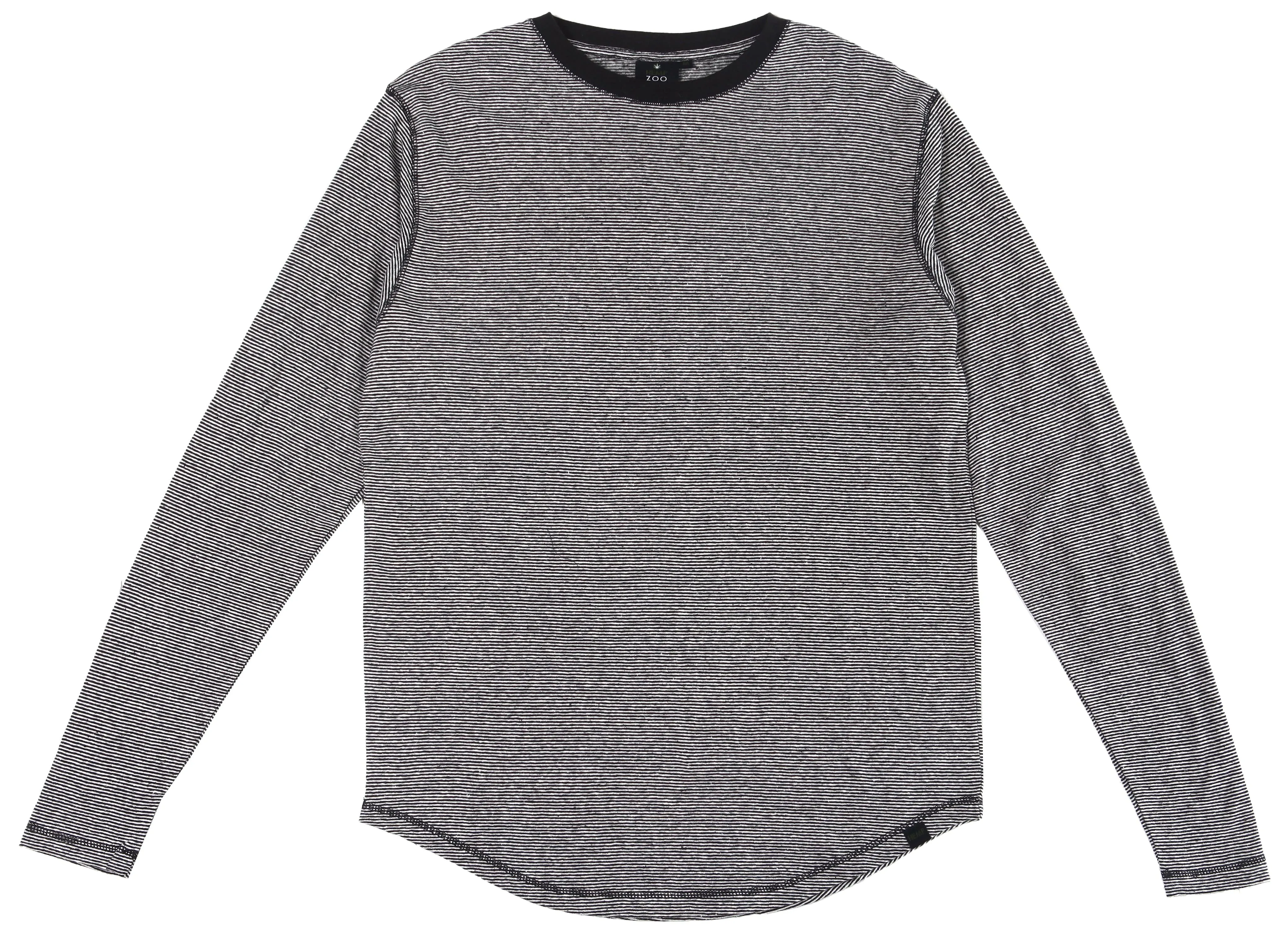 HEMP MICRO STRIPE LONG SLEEVE T-SHIRT ARMOR