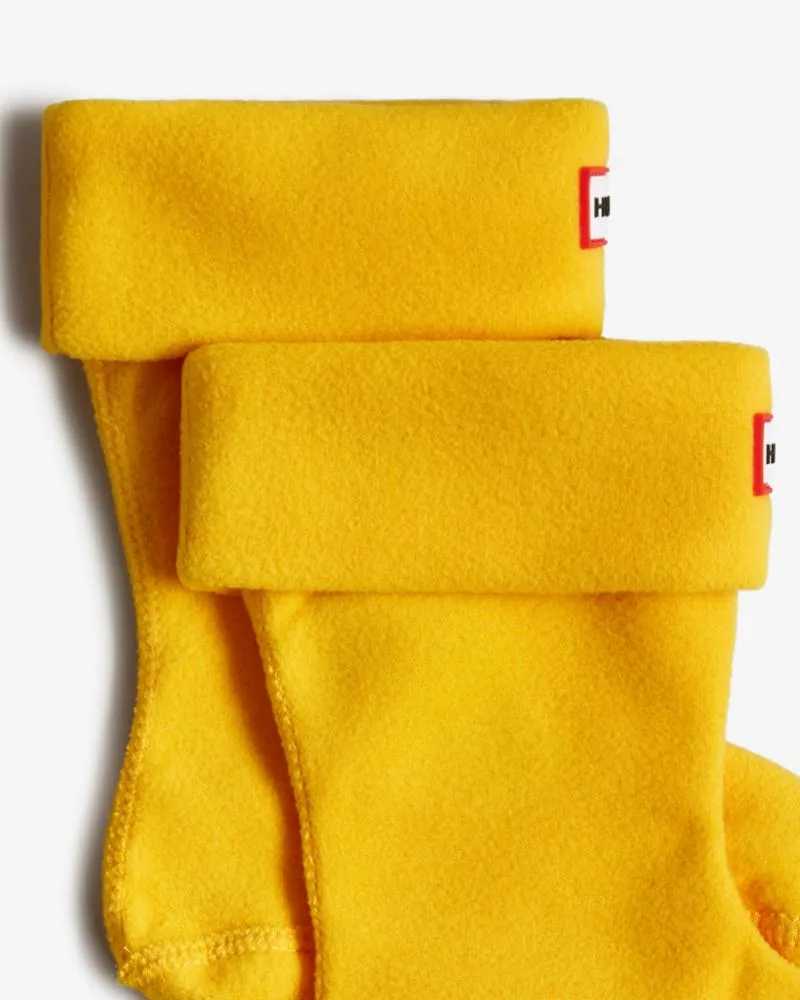 Hunter  Kids'  Recycled Fleece Boot Sock Yellow Reg