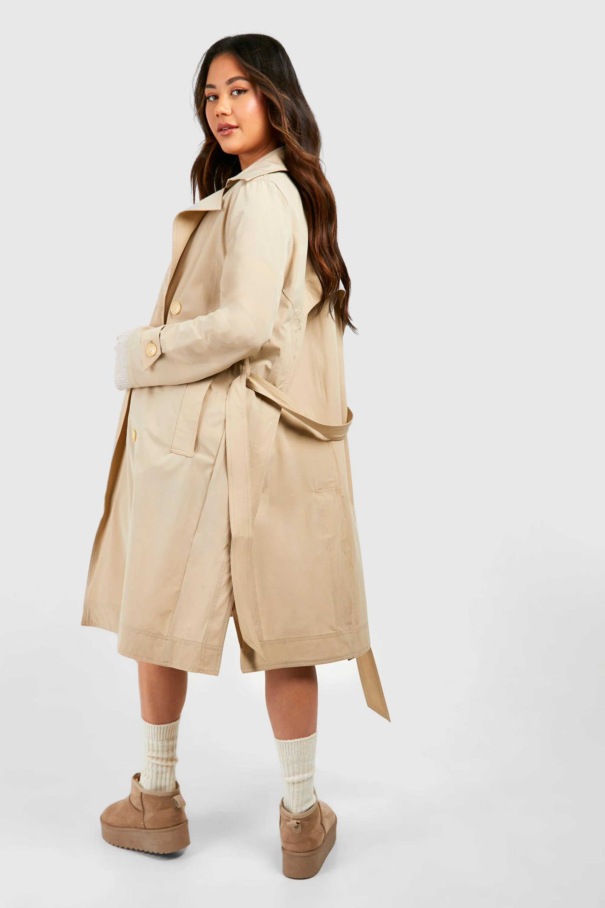 Jackets & Coats | Belted Trench Coat | boohoo