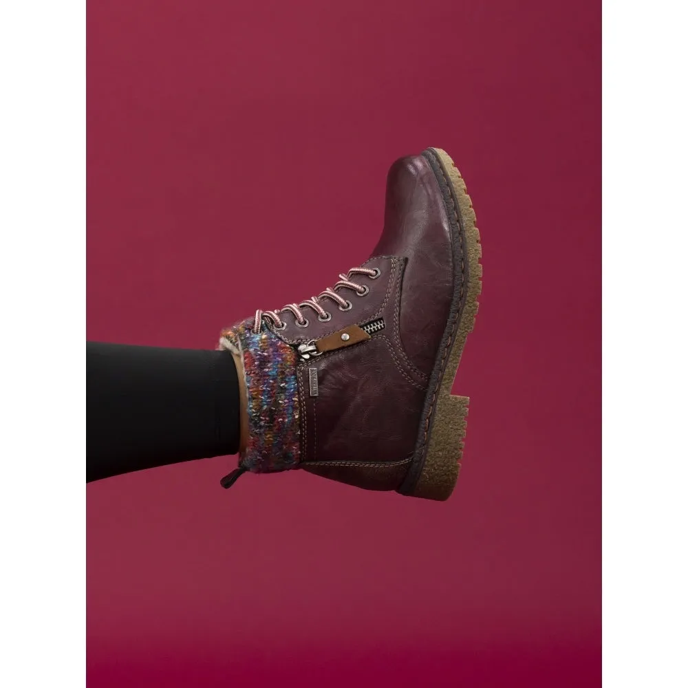 Jalapeno Burgundy Waterproof Ankle Boot GLB099 BU