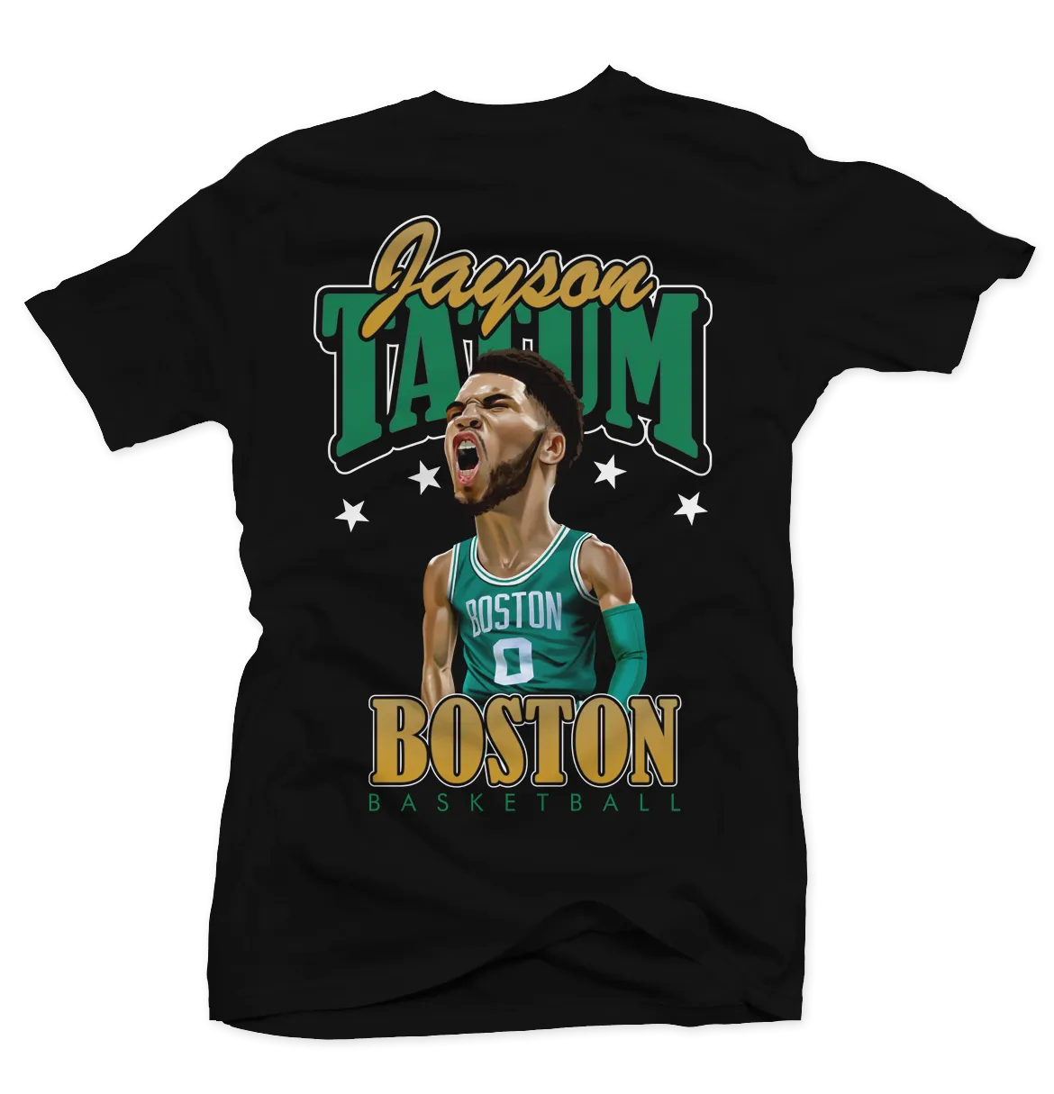 Jayson Tatum Boston Basketball Black Tee