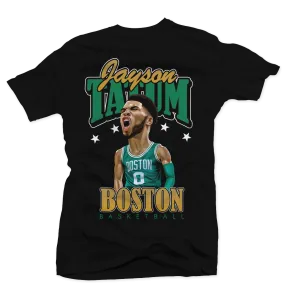 Jayson Tatum Boston Basketball Black Tee