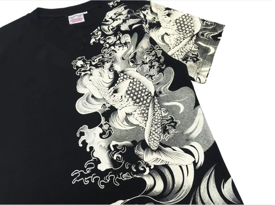 Koi Fish printed T-Shirt (Black)