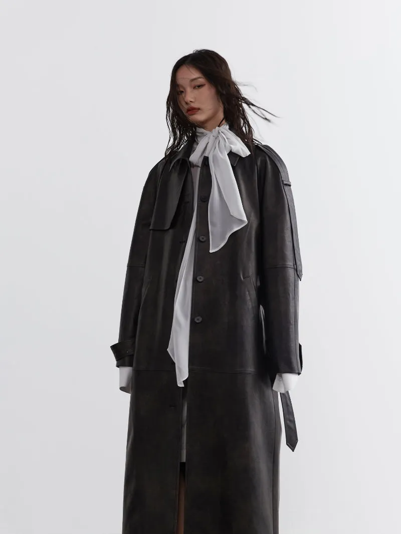 Laether Cool Belt Nichi Long-Coat