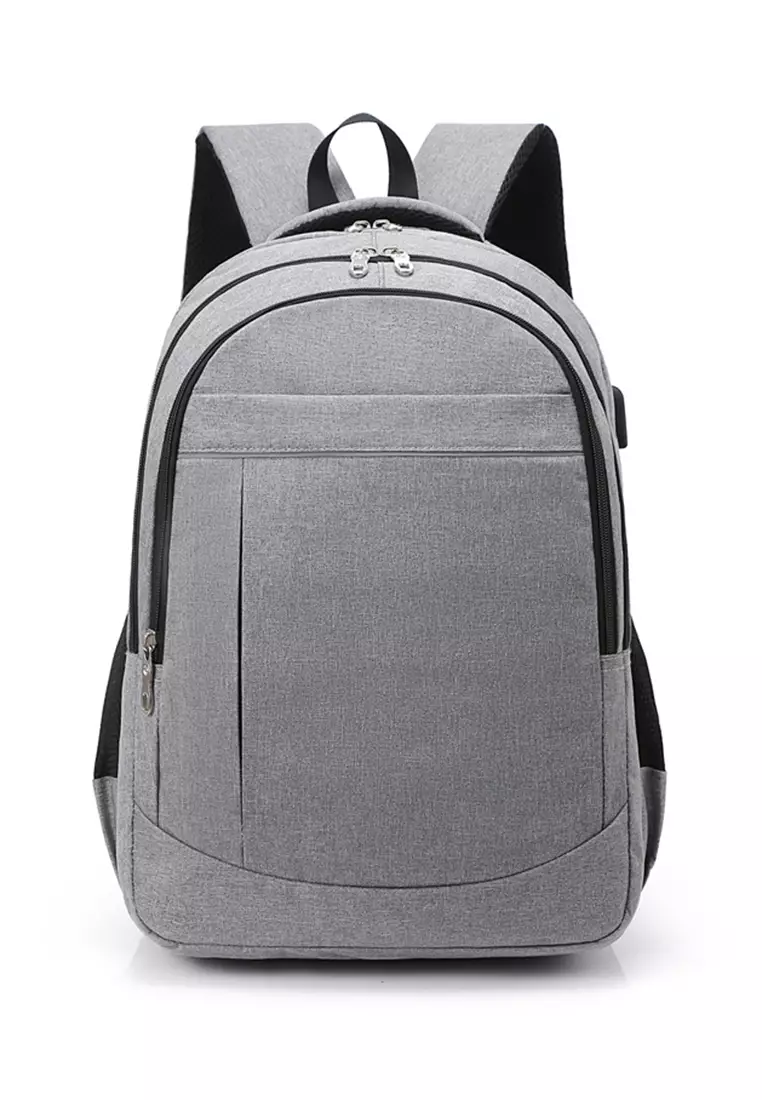 Lara Men's Korean Style Outdoor Sport Laptop Backpack - Grey