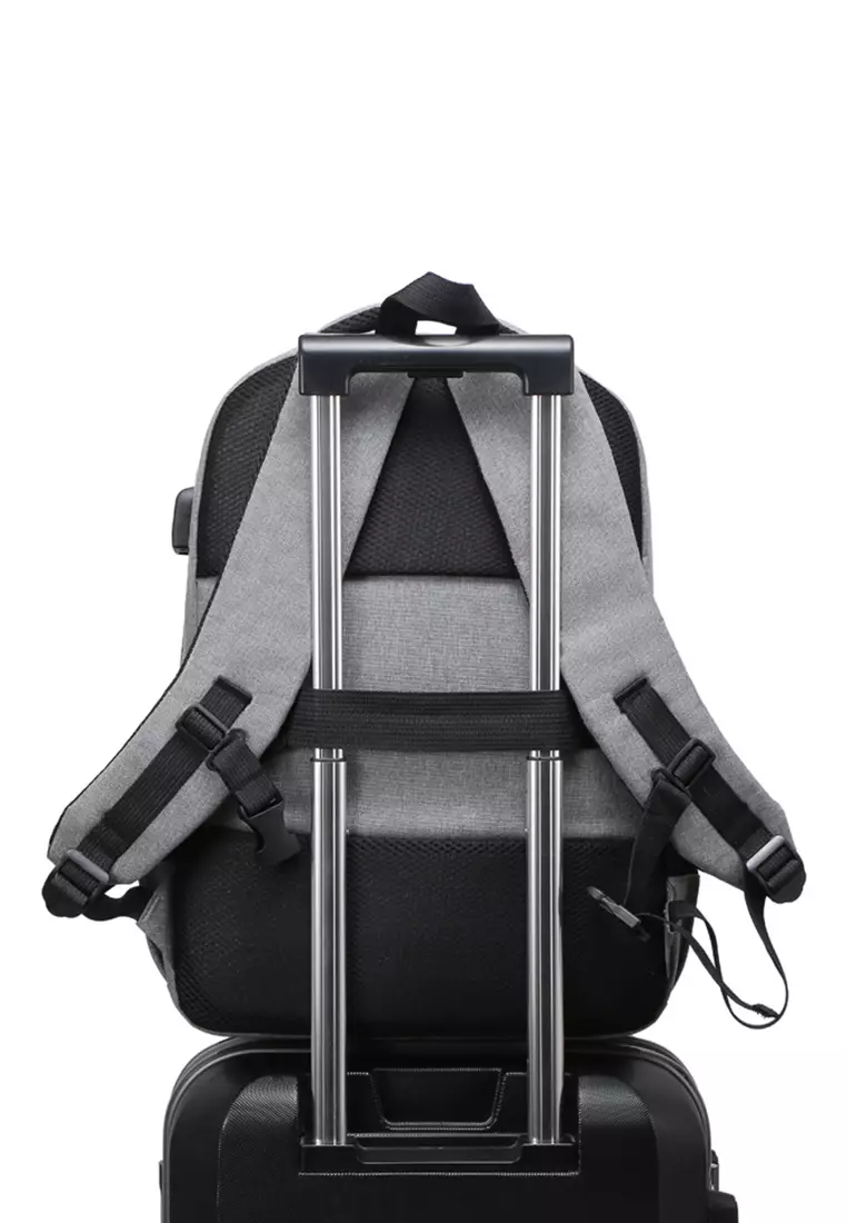 Lara Men's Korean Style Outdoor Sport Laptop Backpack - Grey