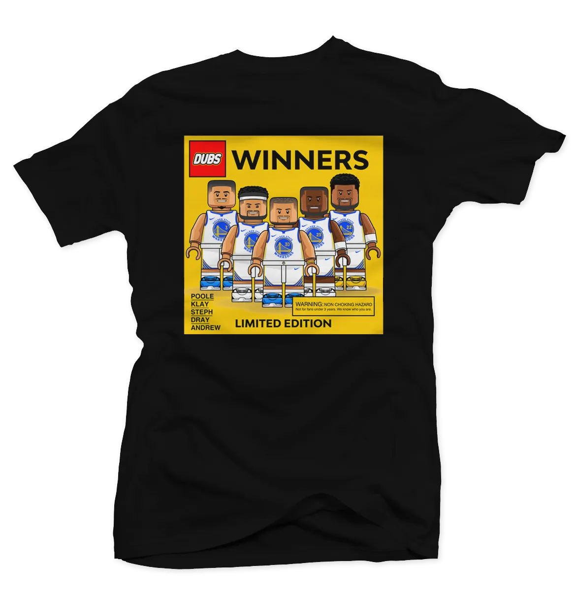 Lego Dubs Golden State Warriors Black Tee