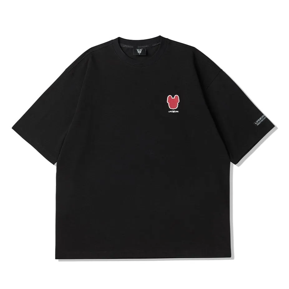 LifeWork Embroidered Chest Logo Tee Black