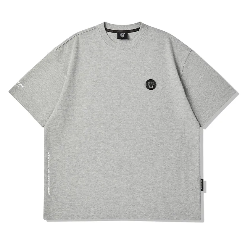 LifeWork Round Patch Logo Tee Grey