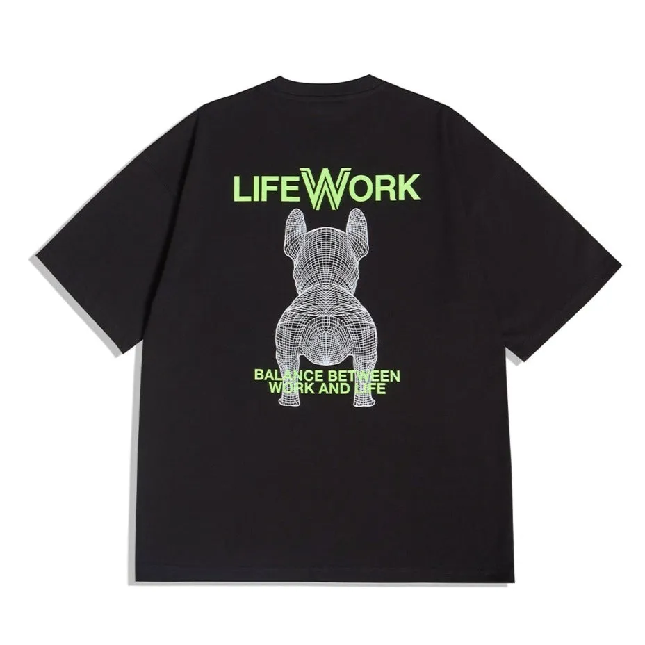 LifeWork Small Bulldog Tee Black