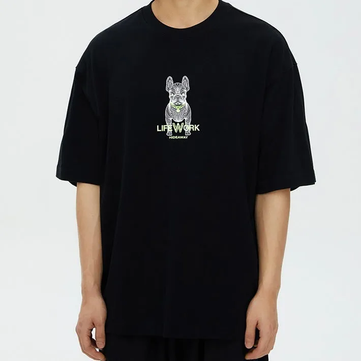 LifeWork Small Bulldog Tee Black