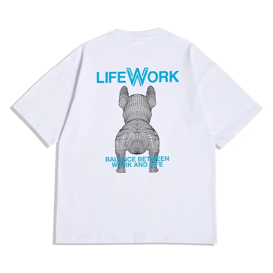 LifeWork Small Bulldog Tee White