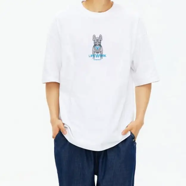 LifeWork Small Bulldog Tee White