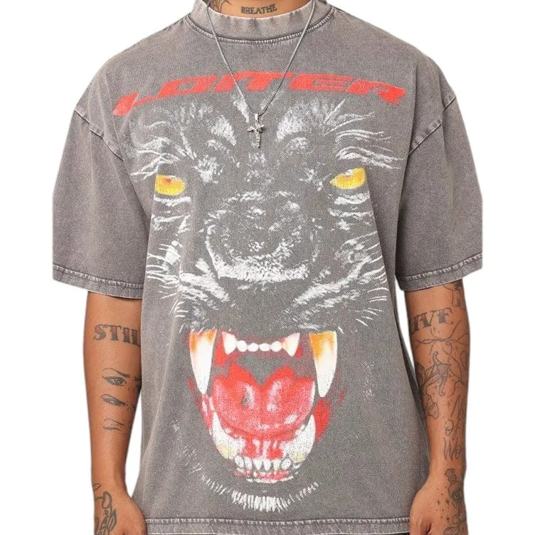 Loiter Urban Beast Vintage Tee (Charcoal)