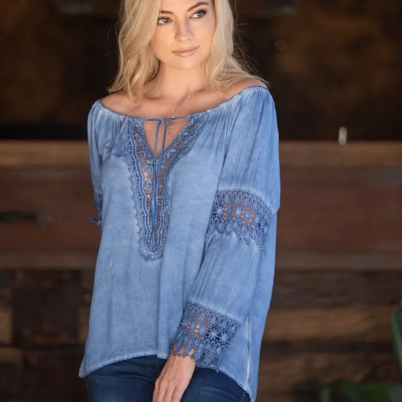 Lost in Rome Top - Periwinkle