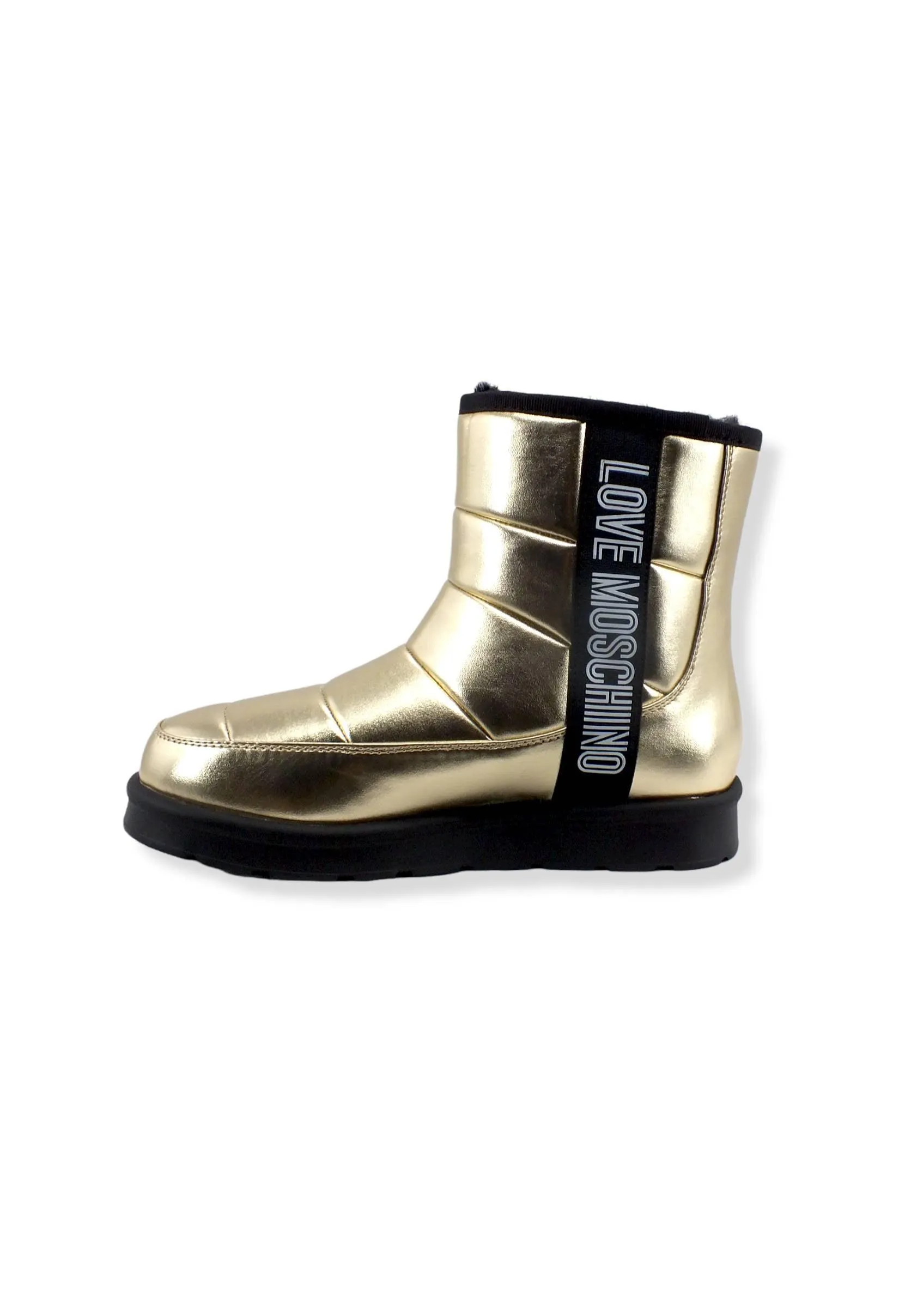 LOVE MOSCHINO Moonboot Doposci Donna Boot Winter Lamè Oro Platino JA24103H1FJZG900