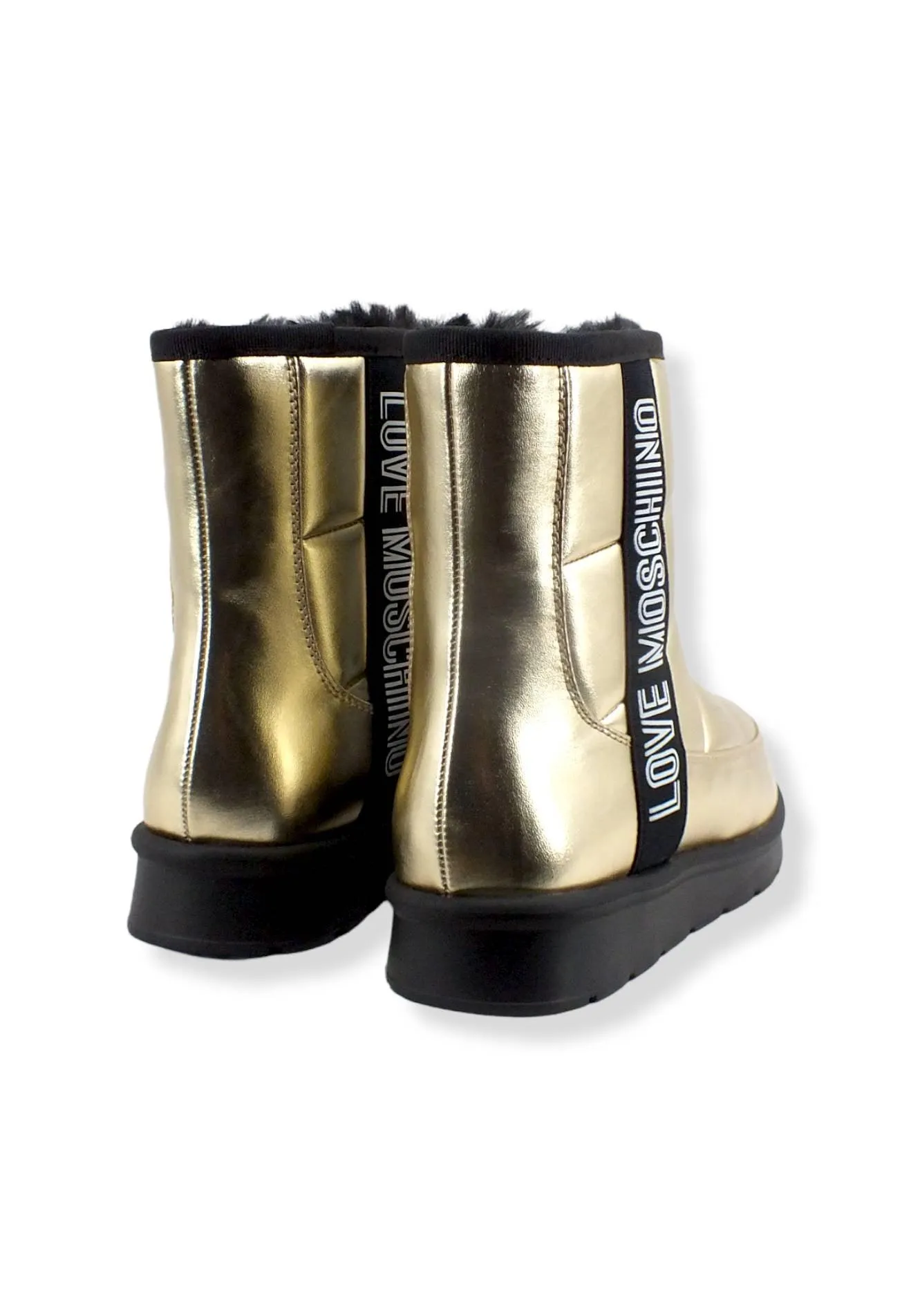 LOVE MOSCHINO Moonboot Doposci Donna Boot Winter Lamè Oro Platino JA24103H1FJZG900