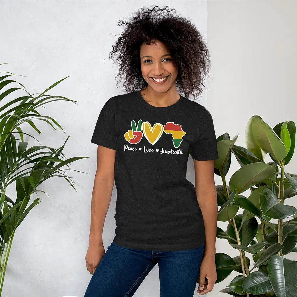 Love Peace Juneteenth Unisex t-shirt