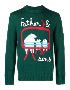 Maglione MC2 Saint Barth uomo Bombardino polar ski verde AI22