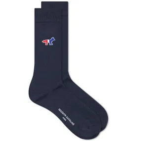 Maison KitsunÃ© Tricolour Fox SockNavy