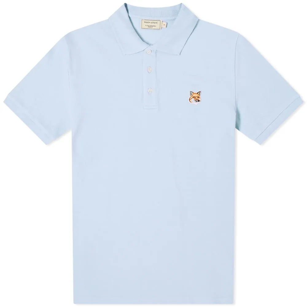 Maison Kitsuné Fox Head Patch Classic PoloLight Blue