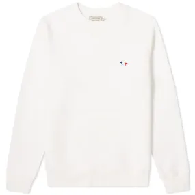 Maison Kitsuné Tricolor Fox Patch Clean Crew SweatEcru