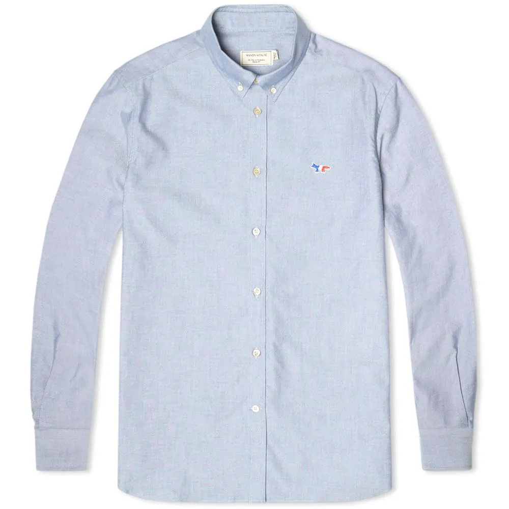 Maison Kitsuné Tricolour Fox Classic Oxford ShirtNavy