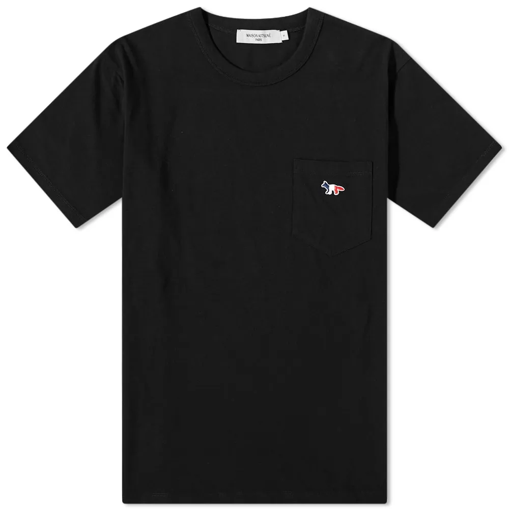 Maison Kitsuné Tricolour Fox Patch T-ShirtBlack