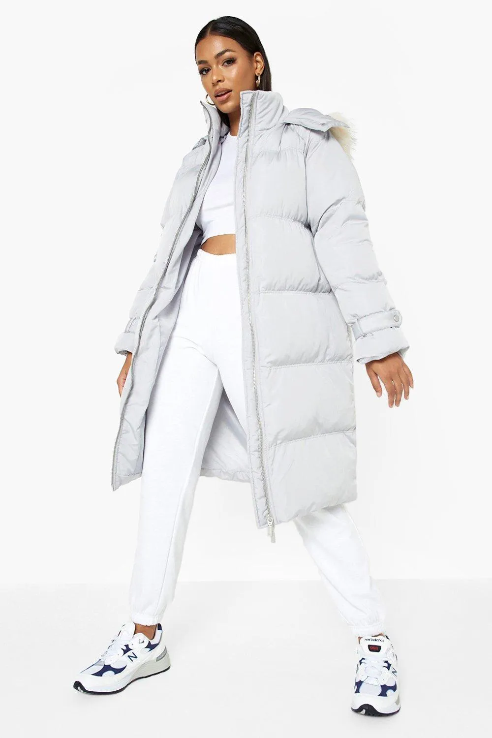 Maxi Faux Fur Trim Puffer Jacket