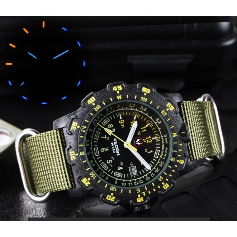 Men's Luminous Military 200M Diving Waterproof Quartz Wrist Watch