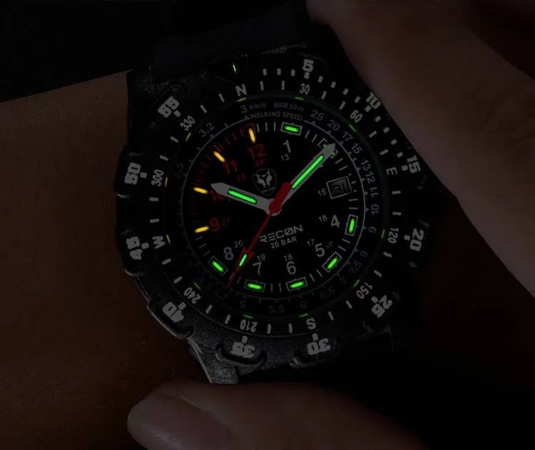 Men's Luminous Military 200M Diving Waterproof Quartz Wrist Watch