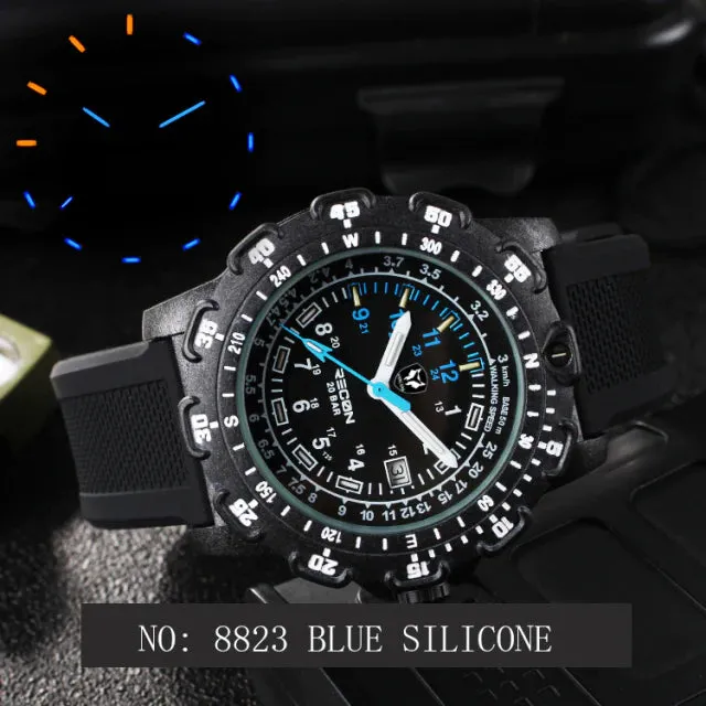 Men's Luminous Military 200M Diving Waterproof Quartz Wrist Watch