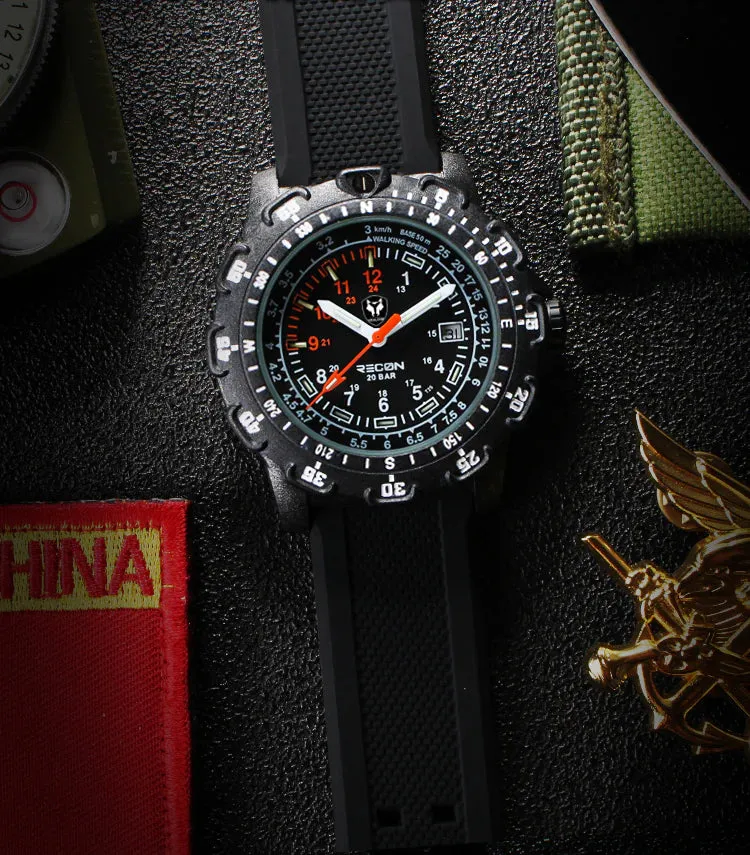 Men's Luminous Military 200M Diving Waterproof Quartz Wrist Watch