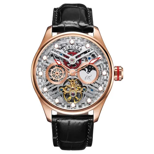 Men's Stainless Steel Waterproof Automatic Mechanical Tourbillon Watch